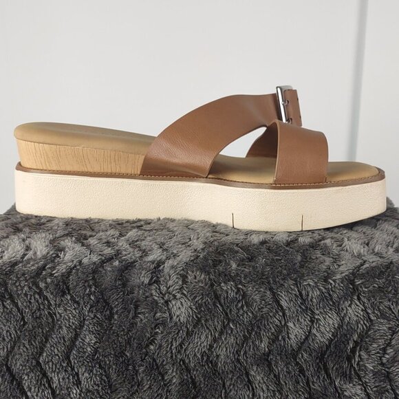 Bamboo Cycle-04 Tan Strappy Sandals – Size 5.5 – 2" Heel – All Manmade - Picture 5 of 9